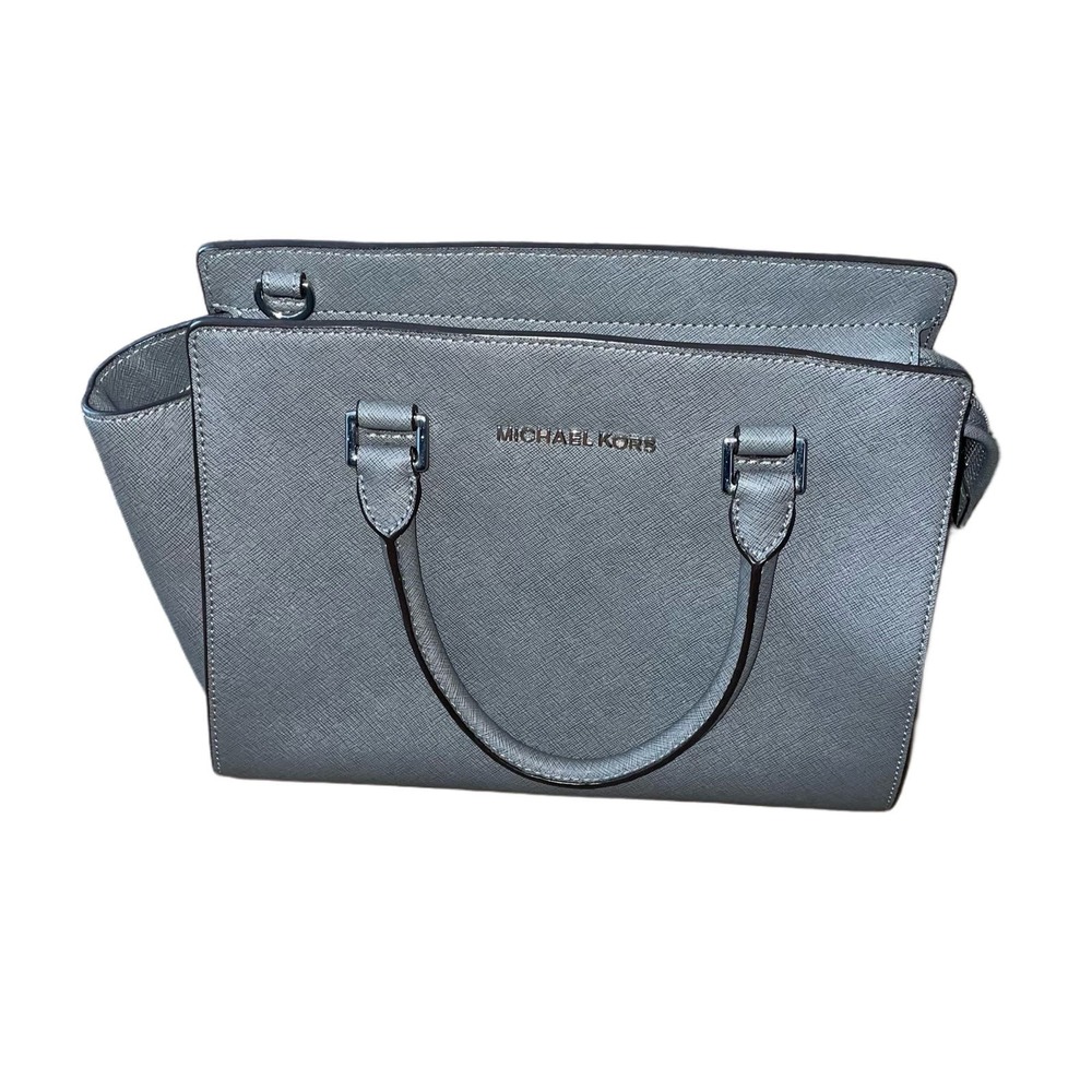 Michael Kors Selma Gray Leather Satchel Style 30T3SLMS2L